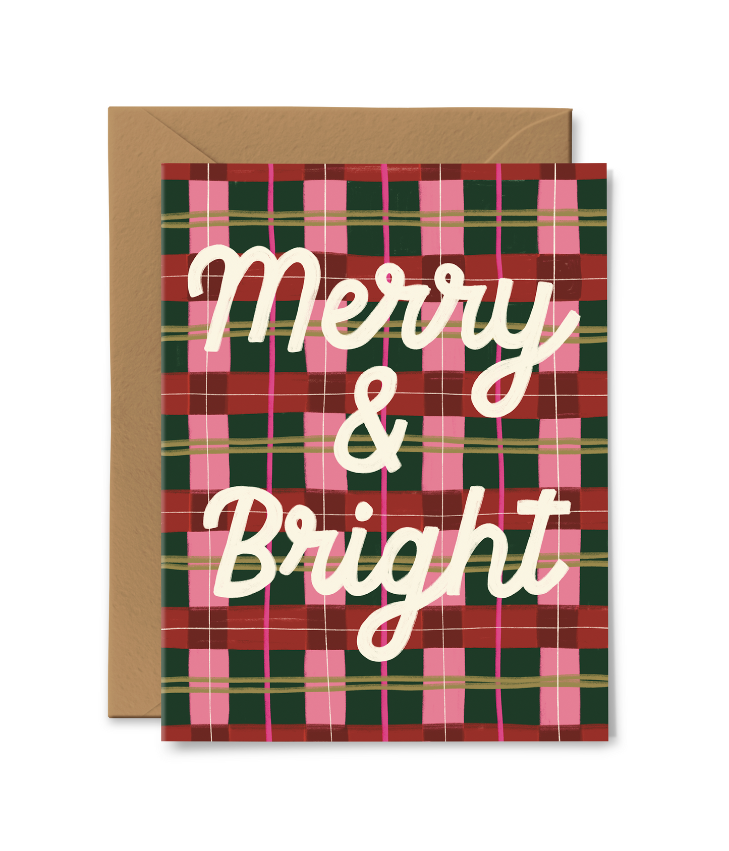 Be Merry & Bright Plaid Card