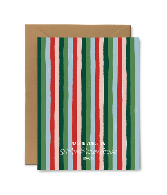 Merry Christmas Stripes Card