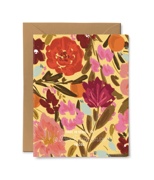 Happy Birthday Floral Card