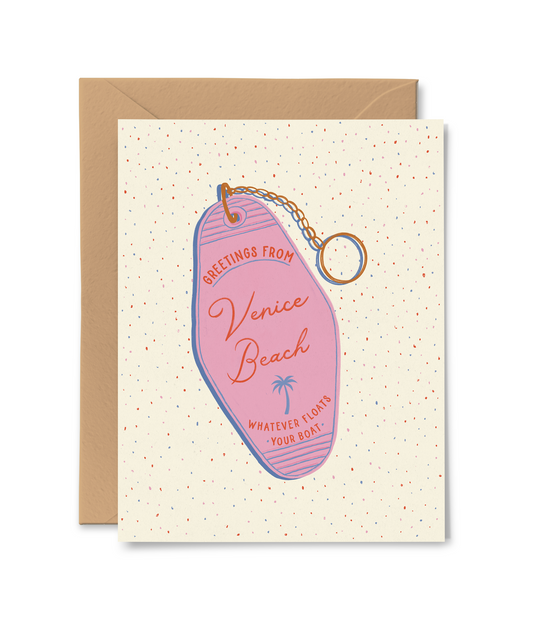 Venice Beach Keychain Card