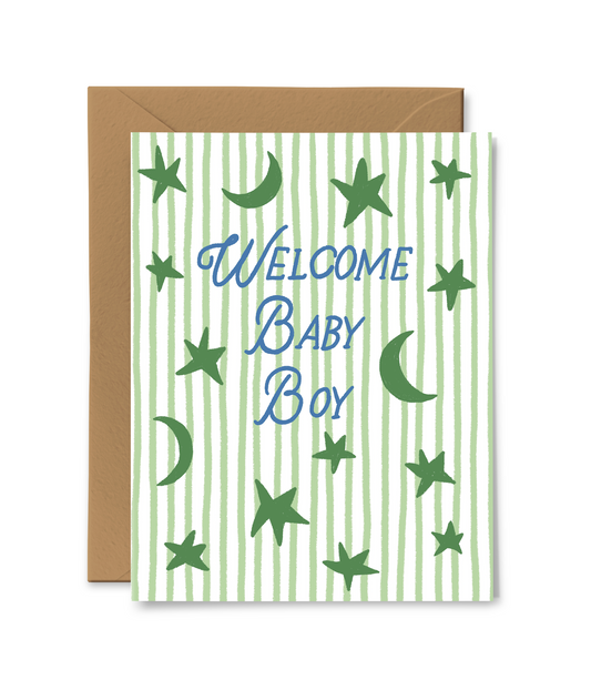 Welcome Baby Boy Card