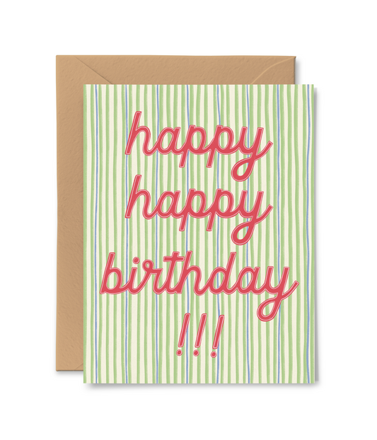 Happy Happy Birthday Card