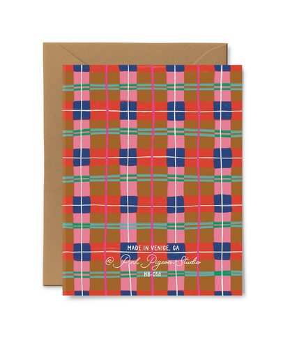 Happy Birthday Plaid Card