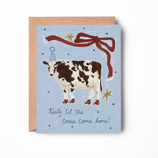Cow Party Card