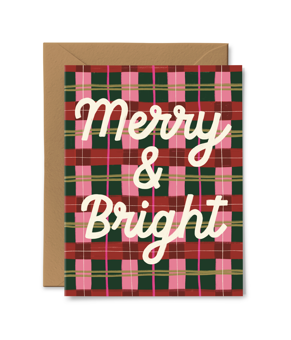 Be Merry & Bright Plaid Card