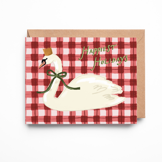 Holiday Swan Card