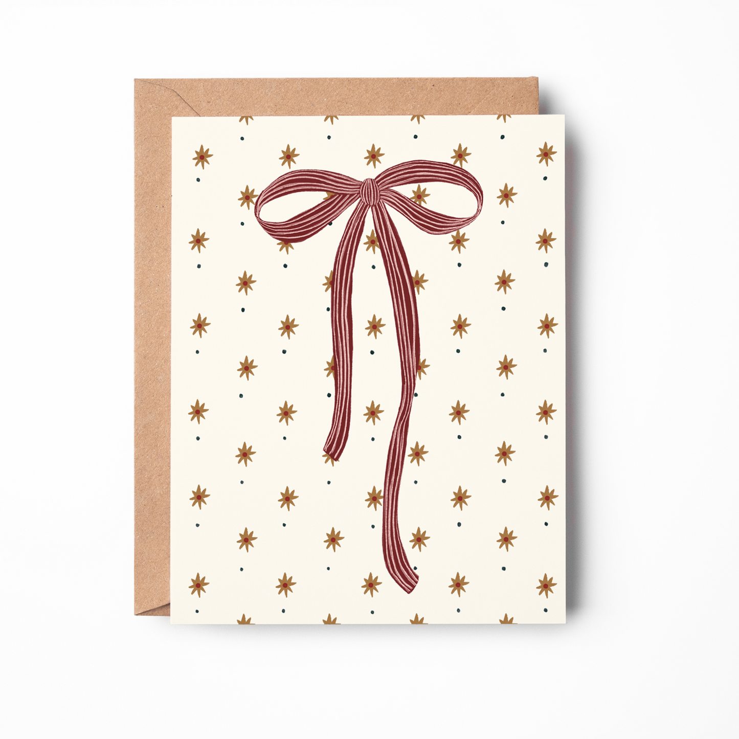 Holiday Bow Pattern Card
