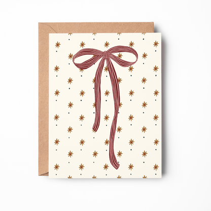 Holiday Bow Pattern Card