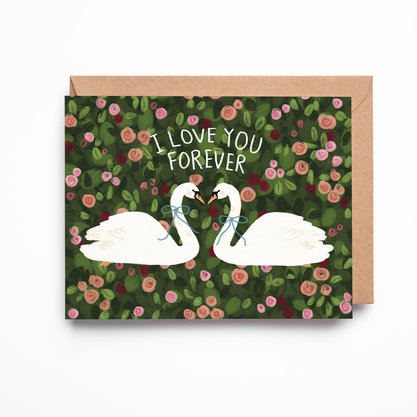 Swan Flower Field Card