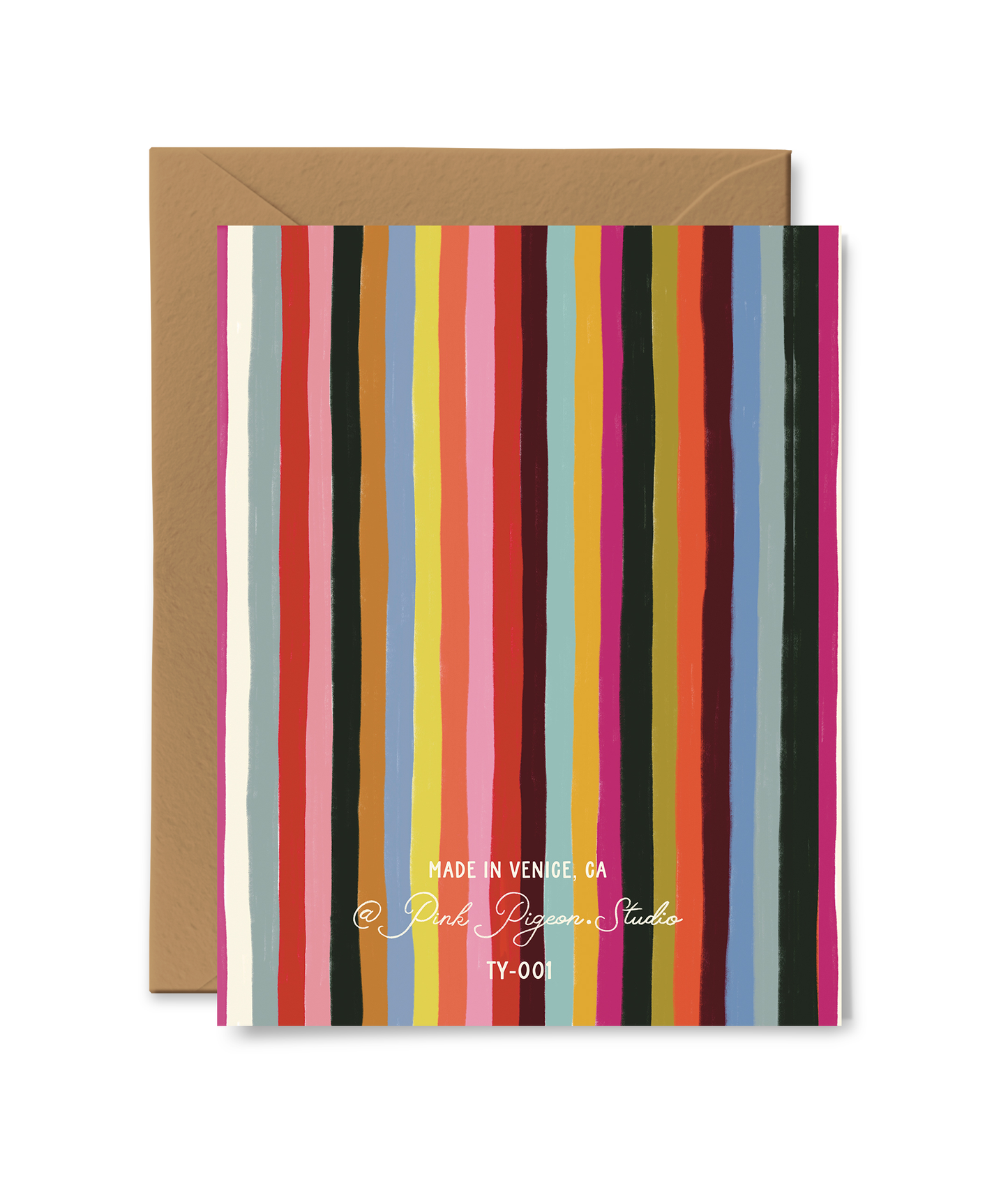 Thank You Rainbow Stripes Card