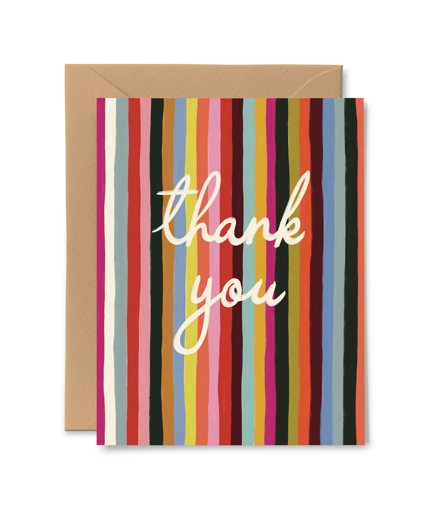 Thank You Rainbow Stripes Card